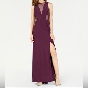 Long plum gown